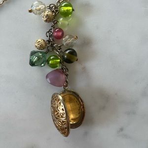 Vintage Gold Textured Locket Necklace